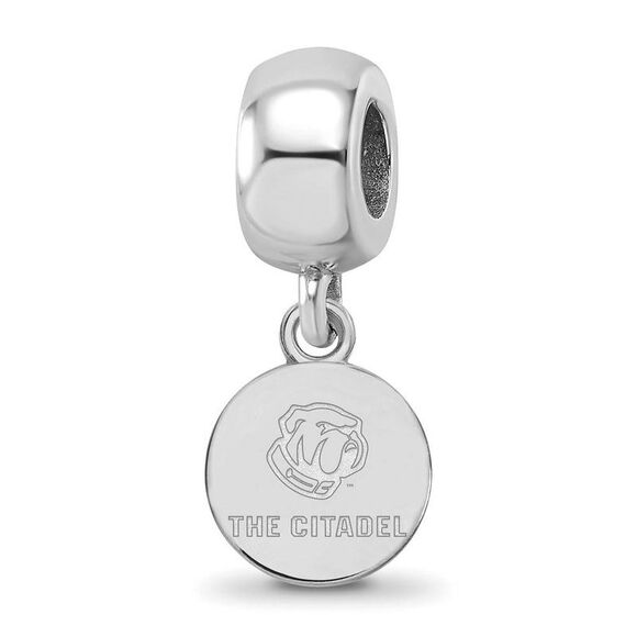 Sterling Silver Rhodium Plated The Citadel XS Dangle Bead Charm - Picture 1 of 6